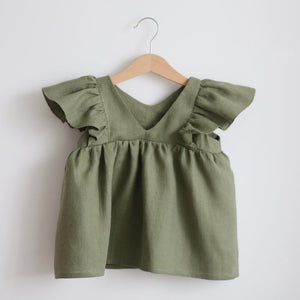 A-line Baby Girl Dress - Baby Girl Clothes | Laudri Shop green