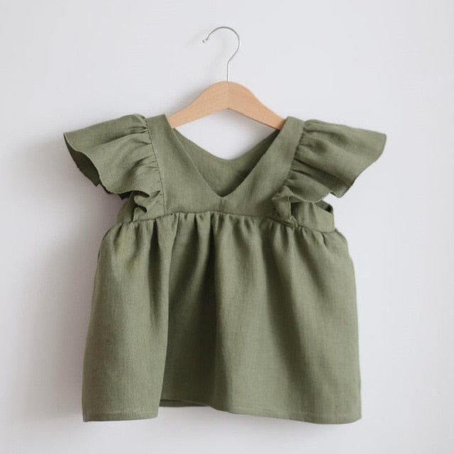 A-line Baby Girl Dress - Baby Girl Clothes | Laudri Shop green