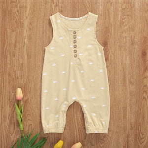 Sleeveless Baby Romper Yellow - Mustard Romper Baby Boy