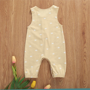 Sleeveless Baby Romper Yellow - Mustard Romper Baby Boy