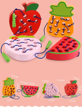 Load image into Gallery viewer, Montessori Wooden Toys Worm Eat Watermelon3