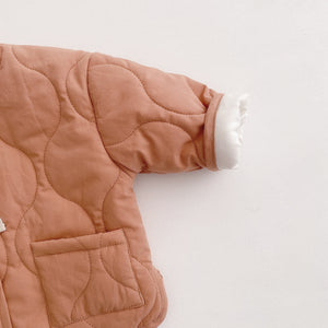 Autumn Winter Girls Coat Beige Backpack - Baby Girl Coat. Age Range: 9m-3 years old Season: Winter, Autumn, Spring Material: CottonFabric Type: Worsted.4