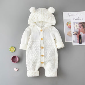 Baby Boy Girl Knit Romper - Best Baby Clothes | Laudri Shop whte