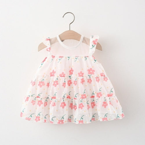 Polka Dot Flowers Baby Girl Dress
