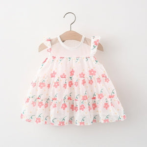 Polka Dot Flowers Baby Girl Dress