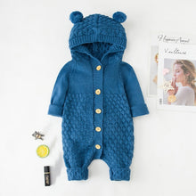 Load image into Gallery viewer, Baby Boy Girl Knit Romper - Best Baby Clothes | Laudri Shop dark blue