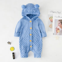 Load image into Gallery viewer, Baby Boy Girl Knit Romper - Best Baby Clothes | Laudri Shop blue