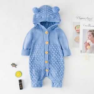 Baby Boy Girl Knit Romper - Best Baby Clothes | Laudri Shop blue