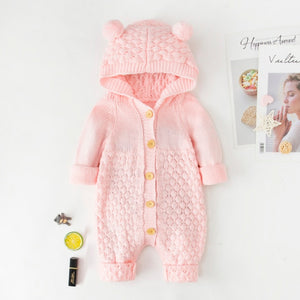 Baby Boy Girl Knit Romper - Best Baby Clothes | Laudri Shop pink