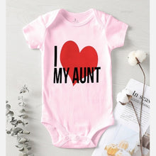 Load image into Gallery viewer, Baby Romper Love Aunt Pink - Cotton Romper. Material: Cotton. Season: Four Seasons. Gender: Unisex. Age Range: 3-24m. Pattern Type: Letter. Department Name: Baby. Collar: O-Neck