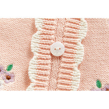 Load image into Gallery viewer, Long Sleeve Knitted Rompers Embroidery Pink3