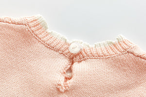 Long Sleeve Knitted Rompers Embroidery Pink9