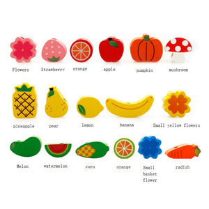 Educational Wooden Toys Fruits Vegetables - Educational Baby Kids Toys6