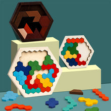Load image into Gallery viewer, Wooden Colorful 3D Puzzle