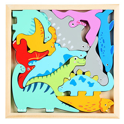 Wooden Colorful 3D Puzzle