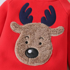 Unisex Christmas Romper Deer Pattern - Baby Romper3