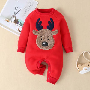 Unisex Christmas Romper Deer Pattern - Baby Romper67