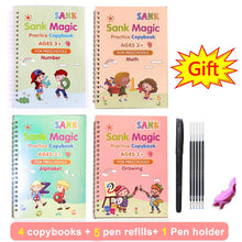 Load image into Gallery viewer, Magic Writing Practice Book - Magic Writing Book Model Number: Kids Magic Practice Book For age: 3-8 Years Reusable:: Magic book Montessori toys