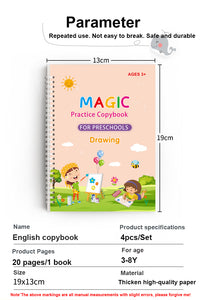 Magic Writing Practice Book - Magic Writing Book Model Number: Kids Magic Practice Book For age: 3-8 Years Reusable:: Magic book Montessori toys8