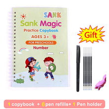 Load image into Gallery viewer, Magic Writing Practice Book - Magic Writing Book Model Number: Kids Magic Practice Book For age: 3-8 Years Reusable:: Magic book Montessori toys6