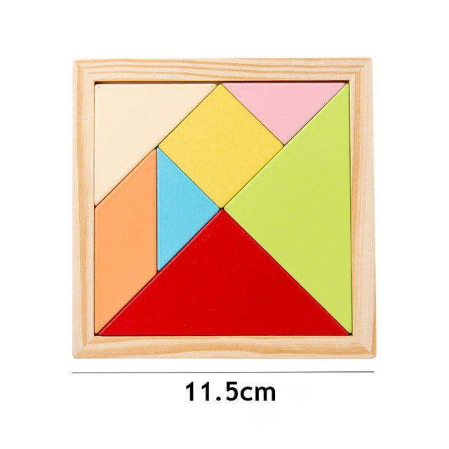 3D Wooden Pattern Animal Puzzle - Baby Educational Toys | LaudriShop7