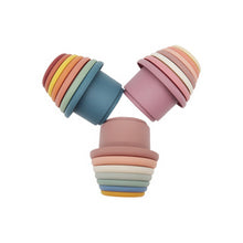 Load image into Gallery viewer, Baby Silicone Stacking Cups - Stacking Cups Baby Recommend Age: 3m+Warning: Keep away from fire Name: Stacked cups8