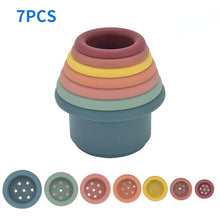 Load image into Gallery viewer, Baby Silicone Stacking Cups - Stacking Cups Baby Recommend Age: 3m+Warning: Keep away from fire Name: Stacked cups1