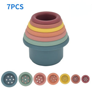 Baby Silicone Stacking Cups - Stacking Cups Baby Recommend Age: 3m+Warning: Keep away from fire Name: Stacked cups1
