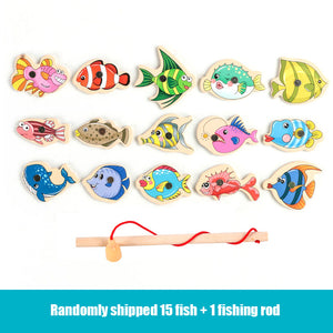 Montessori Wooden Magnetic Fishing Toy