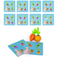 Load image into Gallery viewer, Montessori Pull Carrot Wooden Set