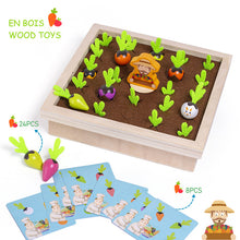 Load image into Gallery viewer, Montessori Pull Carrot Wooden Set