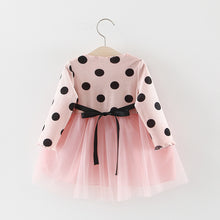 Load image into Gallery viewer, Long Sleeve Polka Dot Daisy Flower Dress