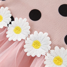 Load image into Gallery viewer, Long Sleeve Polka Dot Daisy Flower Dress