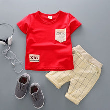 Load image into Gallery viewer, Cotton Summer Clothing Sets for Newborn Baby Boys from Laudri Shop RED