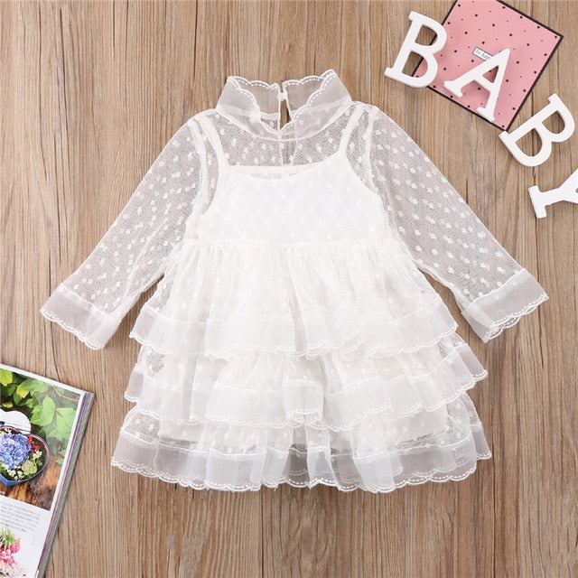 Baby Girls White Lace Dress - Baby Clothing | Laudri Shop4