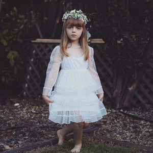 Baby Girls White Lace Dress - Baby Clothing | Laudri Shop1