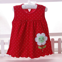 Load image into Gallery viewer, Baby Girls Summer Dress - Baby Summer Dess Girl red with flower