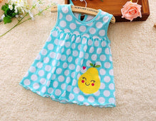 Load image into Gallery viewer, Baby Girls Summer Dress - Baby Summer Dess Girl blue with white dotts 