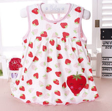 Load image into Gallery viewer, Baby Girls Summer Dress - Baby Summer Dess Girl white with rasberry
