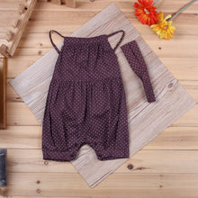 Load image into Gallery viewer, Baby Girls Romper Brown Harnesses