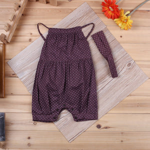 Baby Girls Romper Brown Harnesses