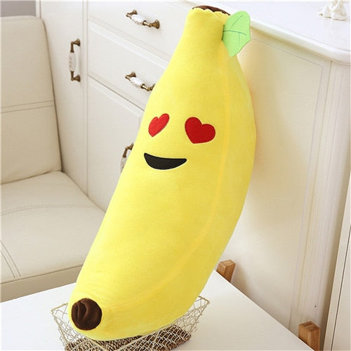 Funny Banana Soft Pillow Toy Material: Cotton. Theme: TV & Movie Character. Filling: PP Cotton. Type: Plush/Nano Doll. Age Range: > 3 years old 