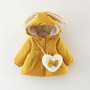 Baby Girls Winter Coat - Baby Girl Winter Coat 6-36 Months yellow