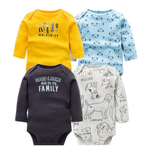 Load image into Gallery viewer, 4 PCS/LOT Cotton Baby Bodysuit Long Sleeve from Laudri Shop6