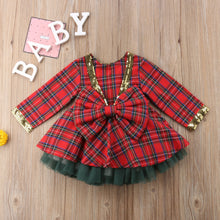 Load image into Gallery viewer, Elegant Princess Dress for Christmas Material: Cotton &amp; Polyester. Dresses Length: Above Knee, Mini. Sleeve Style: REGULAR. Collar: O-neck. Sleeve Length(cm): Full8