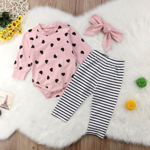 Baby Girl Bodysuit Striped Pants - Baby Clothing Sets Unisex2
