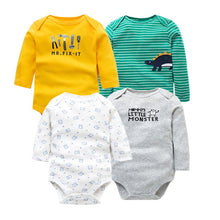 Load image into Gallery viewer, 4 PCS/LOT Cotton Baby Bodysuit Long Sleeve from Laudri Shop