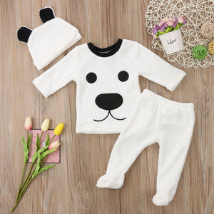 Long Sleeve Fleece Bear Top and Hat from Laudri Shop