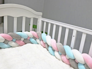 Soft Baby Bed Bumper Four Braid - Braided Bed Bumper. Size: 350,300,60,290,Two Seventy/270,65,70. Age Range: 7-9 months,10-12 months,2 years Up,13-18 months,19-24 months,0-3 months,4-6 months9