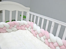Load image into Gallery viewer, Soft Baby Bed Bumper Four Braid - Braided Bed Bumper. Size: 350,300,60,290,Two Seventy/270,65,70. Age Range: 7-9 months,10-12 months,2 years Up,13-18 months,19-24 months,0-3 months,4-6 months2